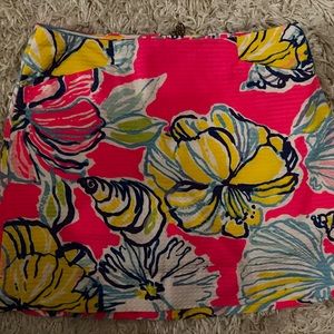 Lily Pulitzer Pink Floral Seashell Skort Size 2